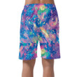 Watercolor Pink And Blue Splashes Smudges Camouflage Pattern Can Be Custom Photo 3D Men's Shorts