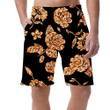Wild African Leopard With Flowers On Black Background Can Be Custom Photo 3D Men's Shorts