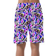 Trippy Eyes Watercolor Blue And Pink Dots On White Design Can Be Custom Photo 3D Men's Shorts