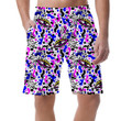 Trippy Eyes Watercolor Blue And Pink Dots On White Design Can Be Custom Photo 3D Men's Shorts