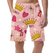 Theme Mystical Princess Crowns Butterfly And Hearts Can Be Custom Photo 3D Men's Shorts