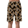 Wild African Leopard With Circles On Black Can Be Custom Photo 3D Men's Shorts