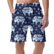 Tribal Background With Elephant Indian Ethnic Can Be Custom Photo 3D Men's Shorts