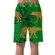 Wild African Leopard In Colorful Tropical Leaves Can Be Custom Photo 3D Men's Shorts