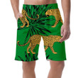 Wild African Leopard In Colorful Tropical Leaves Can Be Custom Photo 3D Men's Shorts