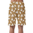 White Shade Autumn Leaf With Green Brown And Orange Dot Pattern Can Be Custom Photo 3D Men's Shorts