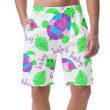 Turtle And Palm Tree Stylized Dark Red Background Can Be Custom Photo 3D Men's Shorts