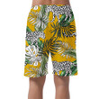 Tropical Leopard Animal Banana On Yellow Background Can Be Custom Photo 3D Men's Shorts