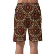Tiled Greek Mandalas Motif With Floral Backdrop Can Be Custom Photo 3D Men's Shorts