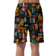 Trendy Style Leopards And Abstract Tropical Leaves Can Be Custom Photo 3D Men's Shorts