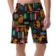 Trendy Style Leopards And Abstract Tropical Leaves Can Be Custom Photo 3D Men's Shorts
