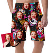 Various Kawaii Elements With Animals And Stars Can Be Custom Photo 3D Men's Shorts