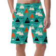 Triangles Decorative Background With Landscape Elements Can Be Custom Photo 3D Men's Shorts