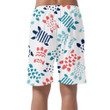 Turtle Starfish And Palm Tree Elements Pastel Colors Can Be Custom Photo 3D Men's Shorts