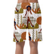 Tropical Botany Summer Illustration With Black Woman Can Be Custom Photo 3D Men's Shorts