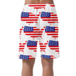 United States Of America Flag Map On White Background Can Be Custom Photo 3D Men's Shorts