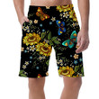 Theme Mystical Embroidery Sunflowers And Butterflies Can Be Custom Photo 3D Men's Shorts