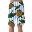 Turtles And Tropical Leaves On Grey Background Can Be Custom Photo 3D Men's Shorts