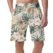 Vintage Colored Tropical Floral Foliage Palm Leaves Can Be Custom Photo 3D Men's Shorts