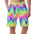 Watercolor Cute Rainbow Ikat Chevron Zigzag Pattern Can Be Custom Photo 3D Men's Shorts