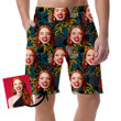 Tropical With Gold Leopard At East Style Can Be Custom Photo 3D Men's Shorts
