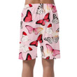 Watercolor Tropical Butterfly And Sunlight On Pink Can Be Custom Photo 3D Men's Shorts