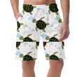 Turtle In Sketch Style On Light Blue Background Can Be Custom Photo 3D Men's Shorts