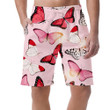 Watercolor Tropical Butterfly And Sunlight On Pink Can Be Custom Photo 3D Men's Shorts