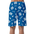White Hand Drawn Doodle Of Flag And Money Lettering Pattern Can Be Custom Photo 3D Men's Shorts