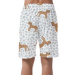 Wild African Leopard With Blue Spots On White Can Be Custom Photo 3D Men's Shorts