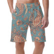 Vintage Style Paisley Flowers Ornamental Pattern In Coral Can Be Custom Photo 3D Men's Shorts