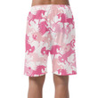 Watercolor Light Pink Camo Girly Unicorn Horse Pattern Can Be Custom Photo 3D Men's Shorts