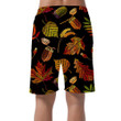 Classical September Embroidery Autumn Maple Leaves Acorns Wild Forest Can Be Custom Photo 3D Men's Shorts