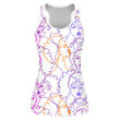 Multicolored One Line Drawing Afro American Women Print 3D Women's Tank Top