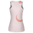 Moon And Sun On Pink Background Print 3D Women's Tank Top