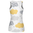 Modern Illustration Of Gray Yellow Stars Cloud Pattern Print 3D Women's Tank Top