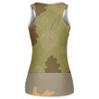 Military Green Tones Of Autum Maple Leaves Pattern Print 3D Women's Tank Top