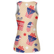 Meaningful American Symbols At The Flag Style Pattern Print 3D Women's Tank Top