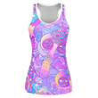 Magic Mushrooms Pattern Psychedelic Hallucination Style Print 3D Women's Tank Top