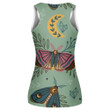 Magic Forest With Moth Butterfly And Moon Print 3D Women's Tank Top