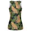 Leopard With Palm Leaves Summer Paradise In Tropical Jungles Print 3D Women's Tank Top