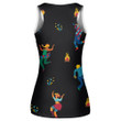 Latin American Holiday With Dancing Men And Women In Bright Costumes Print 3D Women's Tank Top