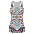 Indian Floral Paisley Medallion With Ethnic Madala Motif Print 3D Women's Tank Top