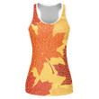 Imressive Beauty Of Autumn Maple Leaves Pattern Print 3D Women's Tank Top
