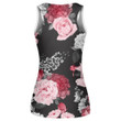 Impressive Red And Pale Pink Rose Romantic Flower Pattern Print 3D Women's Tank Top