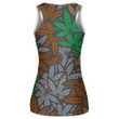 Ideal Camouflage Filled Cannabis Leafs Textured Print 3D Women's Tank Top