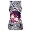Human Skull With Eyes Wing And Bone Print 3D Women's Tank Top