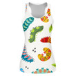 Hand Drawn Spring And Summer Colorful Caterpillars Print 3D Women's Tank Top