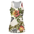 Hand Drawn Of Butterflies And Flowers Boho Style Print 3D Women's Tank Top