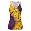 Hand Drawn Flower Sunflower With Purple Heart And Rose Print 3D Women's Tank Top